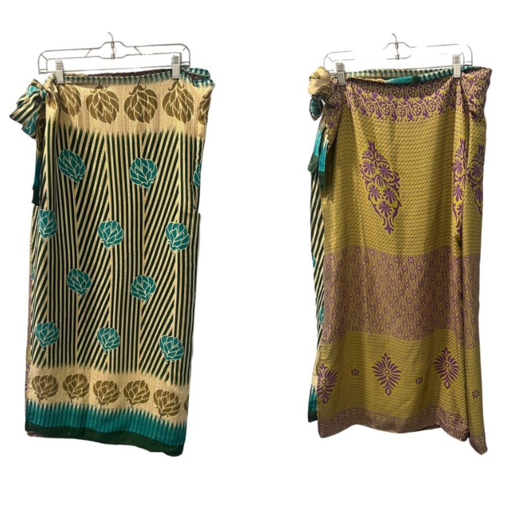 Reversible Sarong Vintage 90’s style Wrap Around One Size Resort Vacation Summer